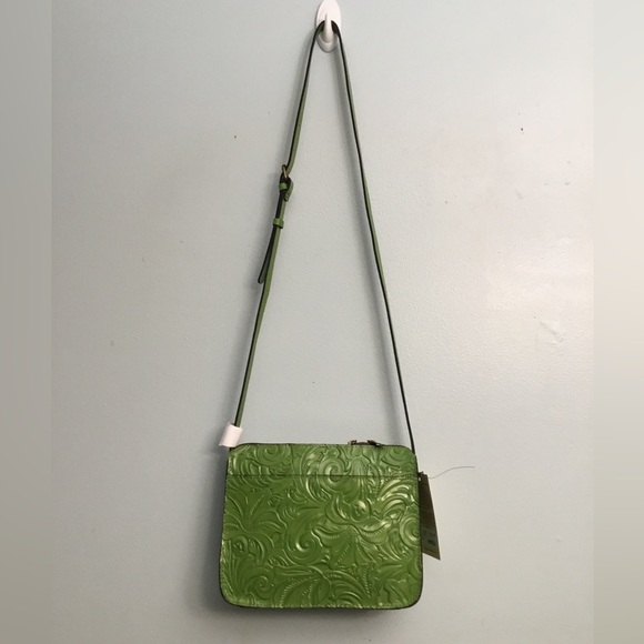 Patricia Nash Handbags - Patricia Nash Elegant Green Embossed Crossbody Bag